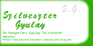 szilveszter gyulay business card